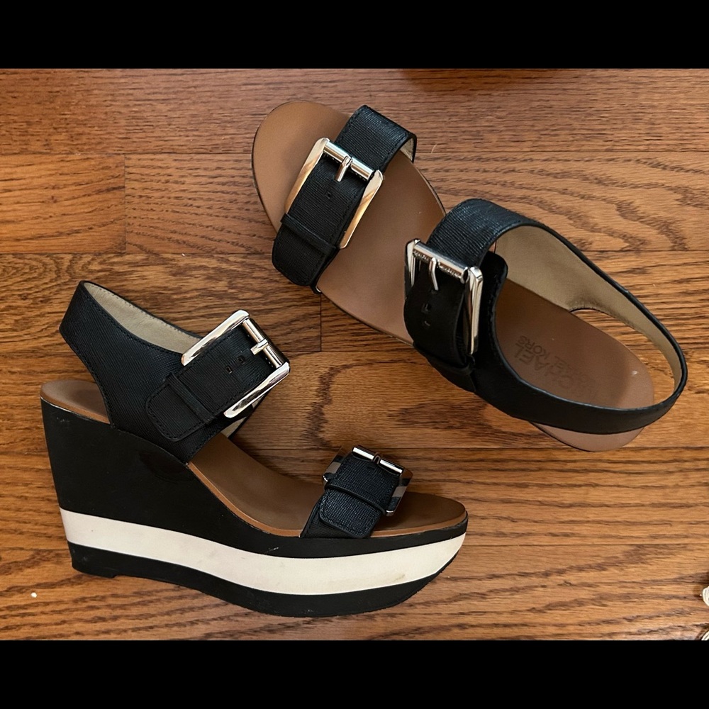 Womens Michael Kors platform espadrilles, sz 6 1/2